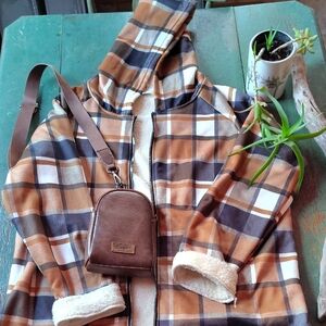 Cute Plaid Hooded Jacket